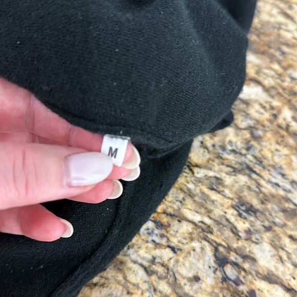 Richard Grand Black Cashmere Short Sleeve Contrast Crew Neck Sweater Size M - Picture 5 of 7